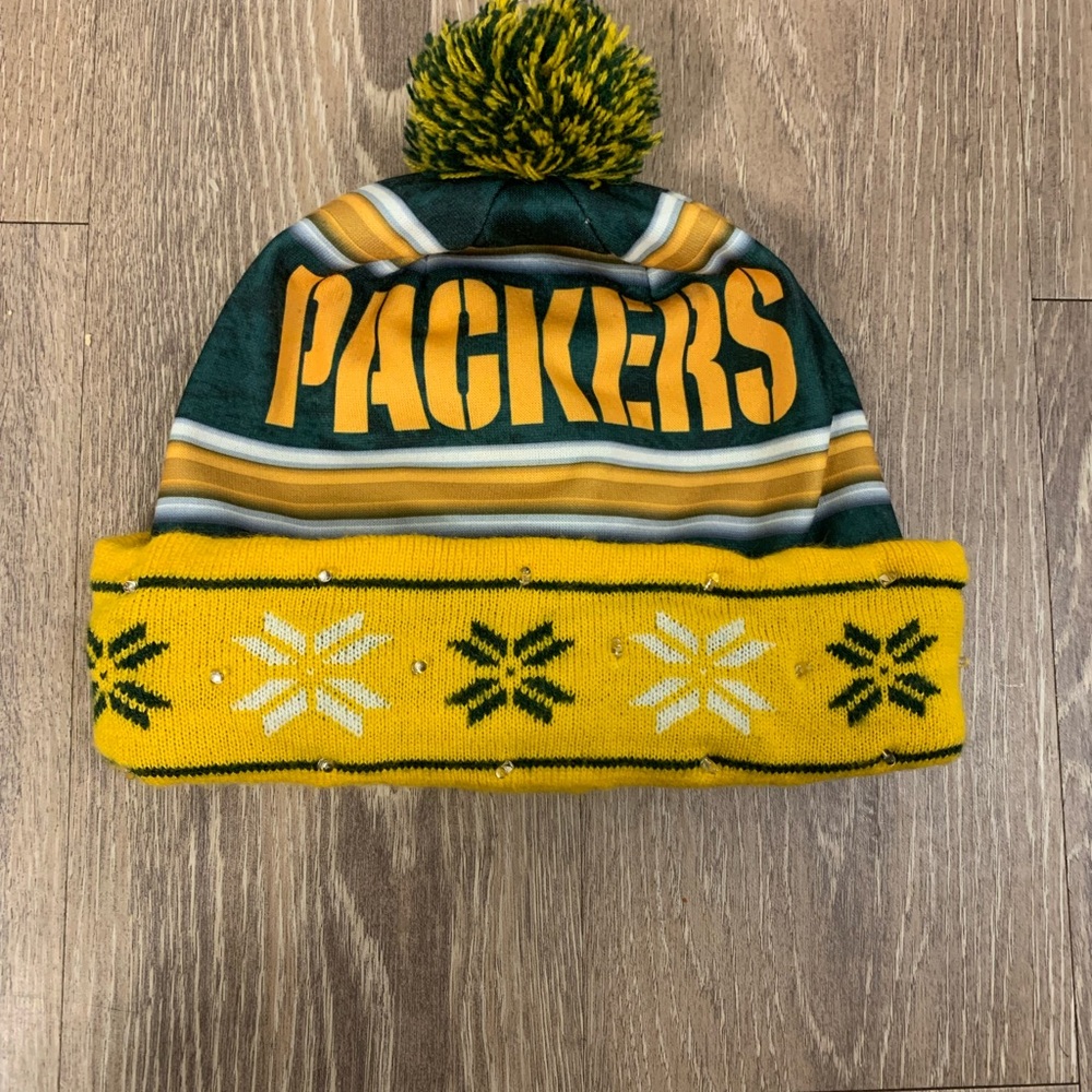 Packers Knit Beanie with Pom